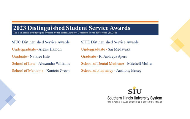 Outstanding students recognized at SIU Board of Trustees meeting